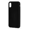 Black silicone case for smartphone or phone with cutouts for the camera Royalty Free Stock Photo