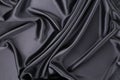 Black silk background. Texture. Royalty Free Stock Photo