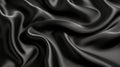 Black silk,black satin fabric texture background. Wavy folds of black satin cloth Royalty Free Stock Photo