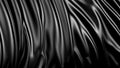 Black silk in slow motion. The fabric develops smoothly in the wind