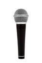 Black and silver microphone on a white background Royalty Free Stock Photo