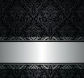 Black & silver vintage wallpaper