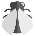 Black silverfish bug, icon icon