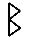 Futhorc Runes Letter of Beorc B Royalty Free Stock Photo