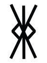 Futhorc Runes Letter of Kalc K Royalty Free Stock Photo