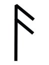 Futhorc Runes Letter of ÃÂ¦sc ÃÂ¦ Royalty Free Stock Photo