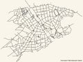 Street city roads map plan of the Hermsdorf locality of the Reinickendorf borough