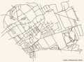 Street city roads map plan of the LÃÂ¼bars locality of the Reinickendorf borough