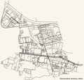 Street city roads map plan of the Siemensstadt locality of the Spandau borough