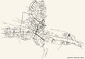 Street city roads map plan of the Spandau locality of the Spandau borough