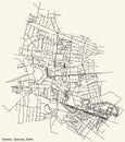 Street city roads map plan of the Staaken locality of the Spandau borough