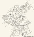 Street city roads map plan of the Wittenau locality of the Reinickendorf borough