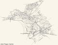 Street roads map of the LibeÃË cadastral area of Prague, Czech Republic