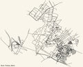 Street roads map of the Buch locality of the Pankow borough Royalty Free Stock Photo