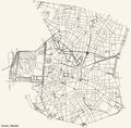 Street roads map of the Centro neighborhood of Madrid  Spain Royalty Free Stock Photo