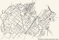 Street roads map of the Grunewald locality of the Charlottenburg-Wilmersdorf borough