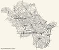 Street roads map of the London Borough City of Westminster