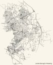 Street roads map of the London Borough of Havering