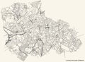 Street roads map of the London Borough of Merton