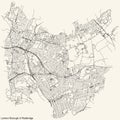 Street roads map of the London Borough of Redbridge