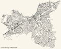 Street roads map of the London Borough of Wandsworth