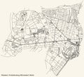 Street roads map of the Westend locality of the Charlottenburg-Wilmersdorf borough