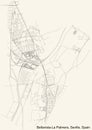 Street roads map of the Bellavista-La Palmera district of Seville, Spain