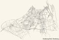 Street roads map of the Duisburg-SÃÂ¼d south district of Duisburg, Germany