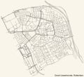 Street roads map of the Groot-IJsselmonde neighbourhood of Rotterdam, Netherlands