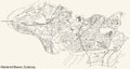 Street roads map of the Meiderich/Beeck district of Duisburg, Germany