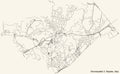 Street roads map of the 3rd municipality San Carlo all`Arena, Stella of Naples, Italy