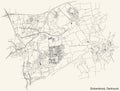 Street roads map of the Stadtbezirk Scharnhorst district of Dortmund, Germany