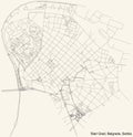 Street roads map of the Stari Grad municipality of Belgrade, Serbia