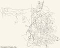 Street roads map of the 5th municipality Arenella, Vomero of Naples, Italy