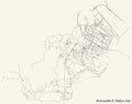Street roads map of the 8th municipality Chiaiano, Marianella, Piscinola, Scampia of Naples, Italy