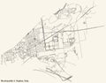 Street roads map of the 4th municipality Poggioreale, San Lorenzo, Vicaria, Zona Industriale of Naples, Italy