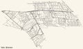 Street roads map of the Vahr subdistrict of Bremen, Germany