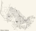 Street roads map of the Walsum district of Duisburg, Germany