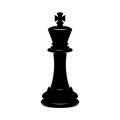 Black simple king chess vector illustration Royalty Free Stock Photo