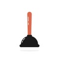 Black simple plunger icon Royalty Free Stock Photo