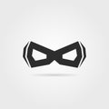 Black simple superhero mask with shadow