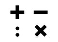 Four basic math calculation symbols