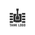 Black simple tank logo Royalty Free Stock Photo