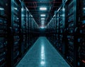Black site data vault with air-gapped servers in Faraday cages, secured with advanced forensic cybersecurity tools
