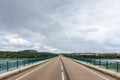 Black skid marks on a rural road Royalty Free Stock Photo