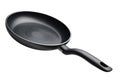 Black skillet with non-stick coated surface isolated Royalty Free Stock Photo