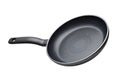 Black skillet with non-stick coated surface isolated Royalty Free Stock Photo
