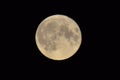 Full moon on pure black sky Royalty Free Stock Photo