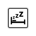 Black Sleep Icon, Hotel icon - Simple Illustration