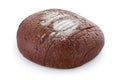 Black sliced bread close-up on a white background white background isolated Royalty Free Stock Photo